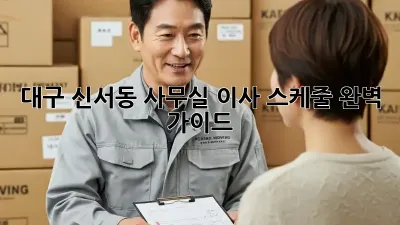 대구 신서동 사무실 이사 스케줄 완벽 가이드
